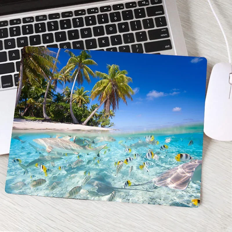 Coconut Palm Beach Cool Customized gaming MousePads Computer Laptop Anime Mouse Mat Gamer Speed Mice Retail Small Mousepad