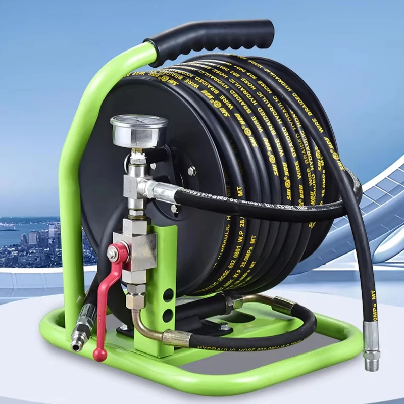 30M Portable High Pressure Power Jet Manual Hand Held Hose Reel Car Wash Machine Cleaning Equipment Part Professional Hose Reel