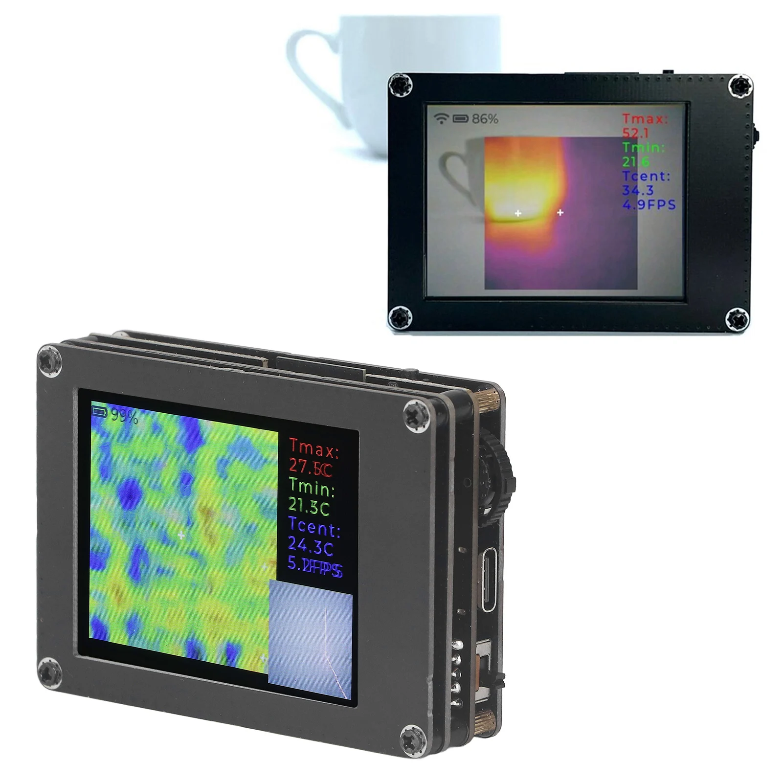 Thermal Imager LED Thermal Imaging Camera Multi Mode Emissivity Adjustable 200MP Energy Saving 2.4in  for Floor Heating