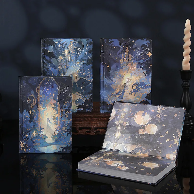 جديد الخيال الغابات مجلة بناتي ماجيك ضوء بقعة الحرفية كامل اللون التوضيح الصفحة الداخلية دفتر مذكرات حساسة ساحرة