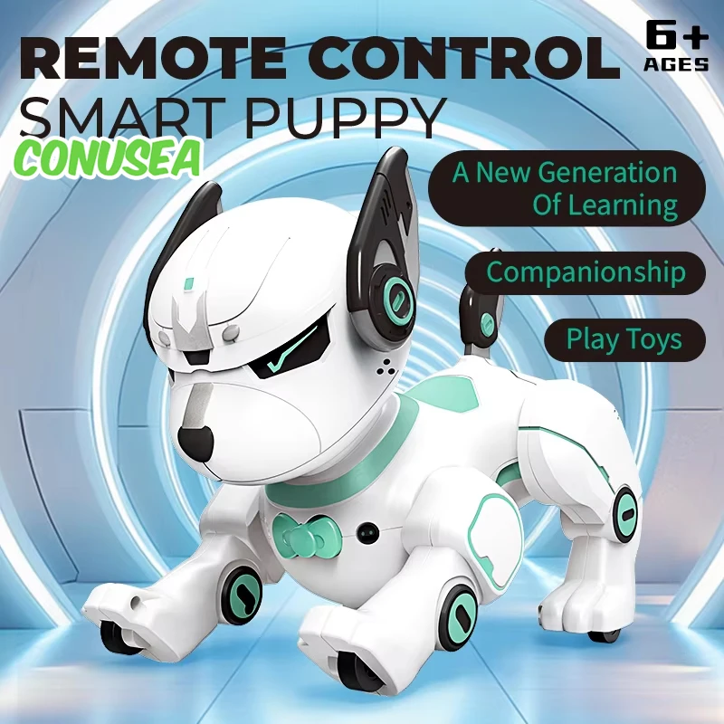 

Intelligent Robot Puppy Interactive Toys Radio Control Dog Remote Control Pet Smart Robots Animals Toy Birthday Gifts for Kids