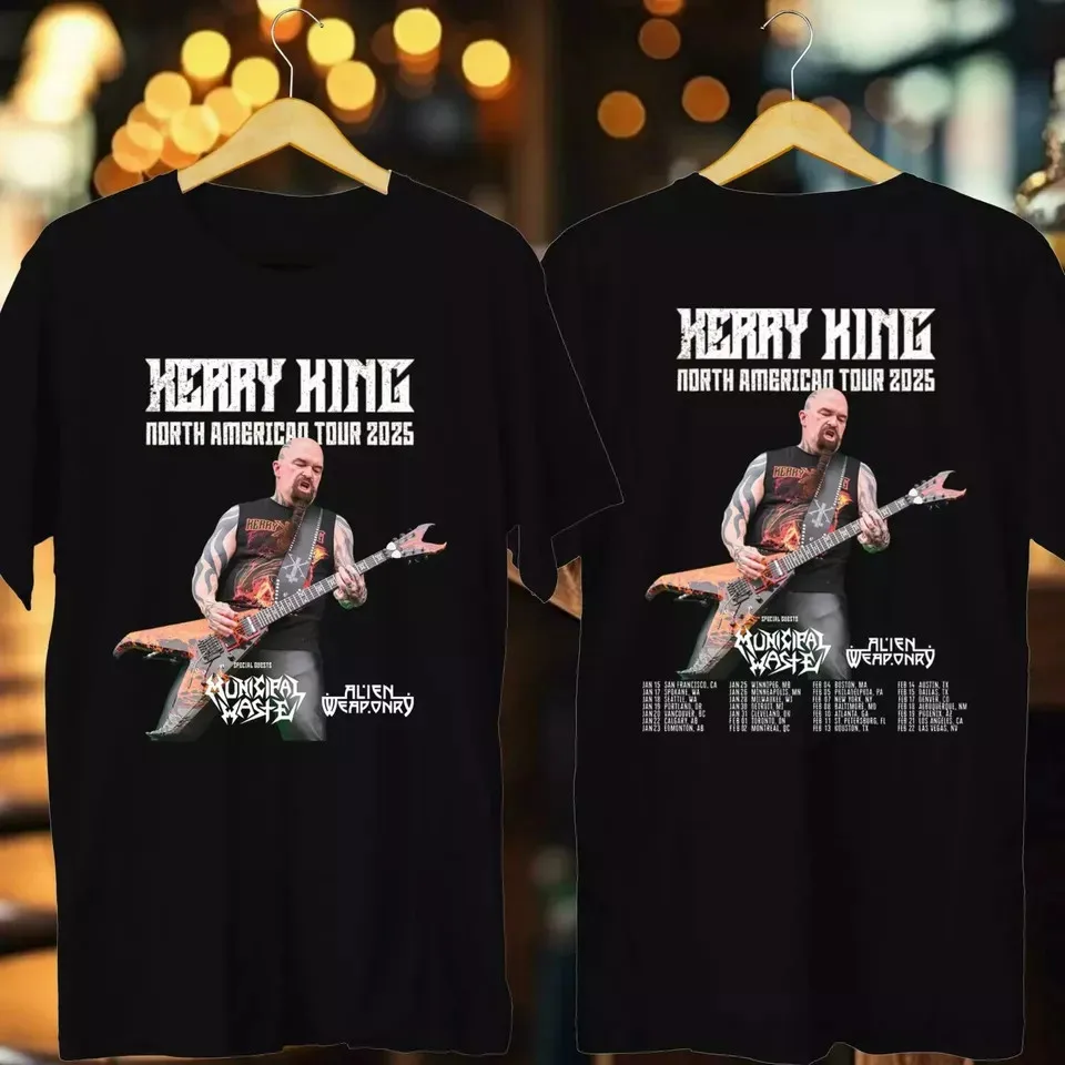 KERRY KING NORTH AMERICAN TOUR 2025. KERRY KING. MUNICIPAL WASTE. UNISEX TEE
