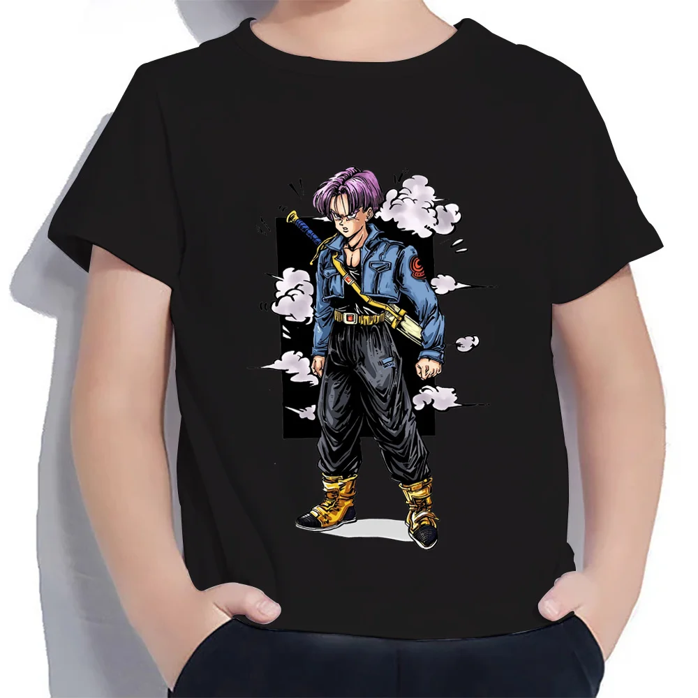 Children's T-shirt T-shirt for a Boy Tops Dragon Ball Goku Vegeta High Street Hot Sale Lovely 2024 Kids Clothes Boys Wear Anime