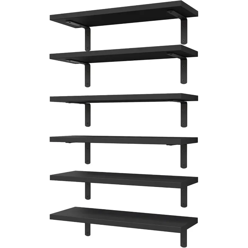 

Hot Sale.Floating Shelves Set of 6, Wood Rustic Farmhouse Shelves for Wall Decor, Bathroom Shelves, Book Shelves for Living Room
