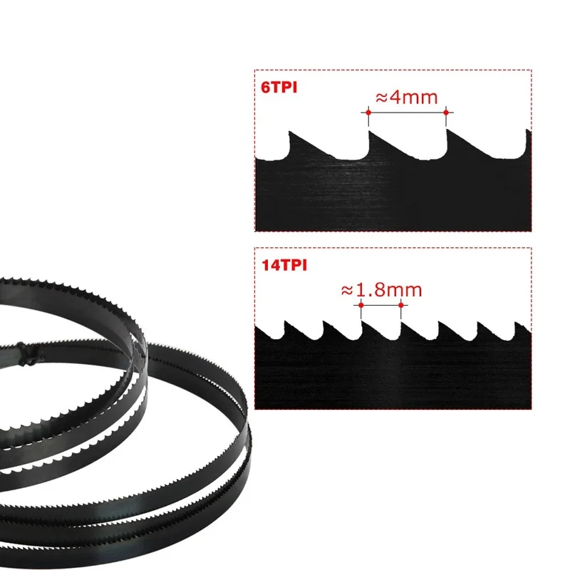 Band Saw Blade para Woodworking Tools, Acessórios para Scheppach SB200, 1400mm, 4,5mm, 6,35mm, 9,5mm Largura, 6 TPI 14TPI, 3Pcs