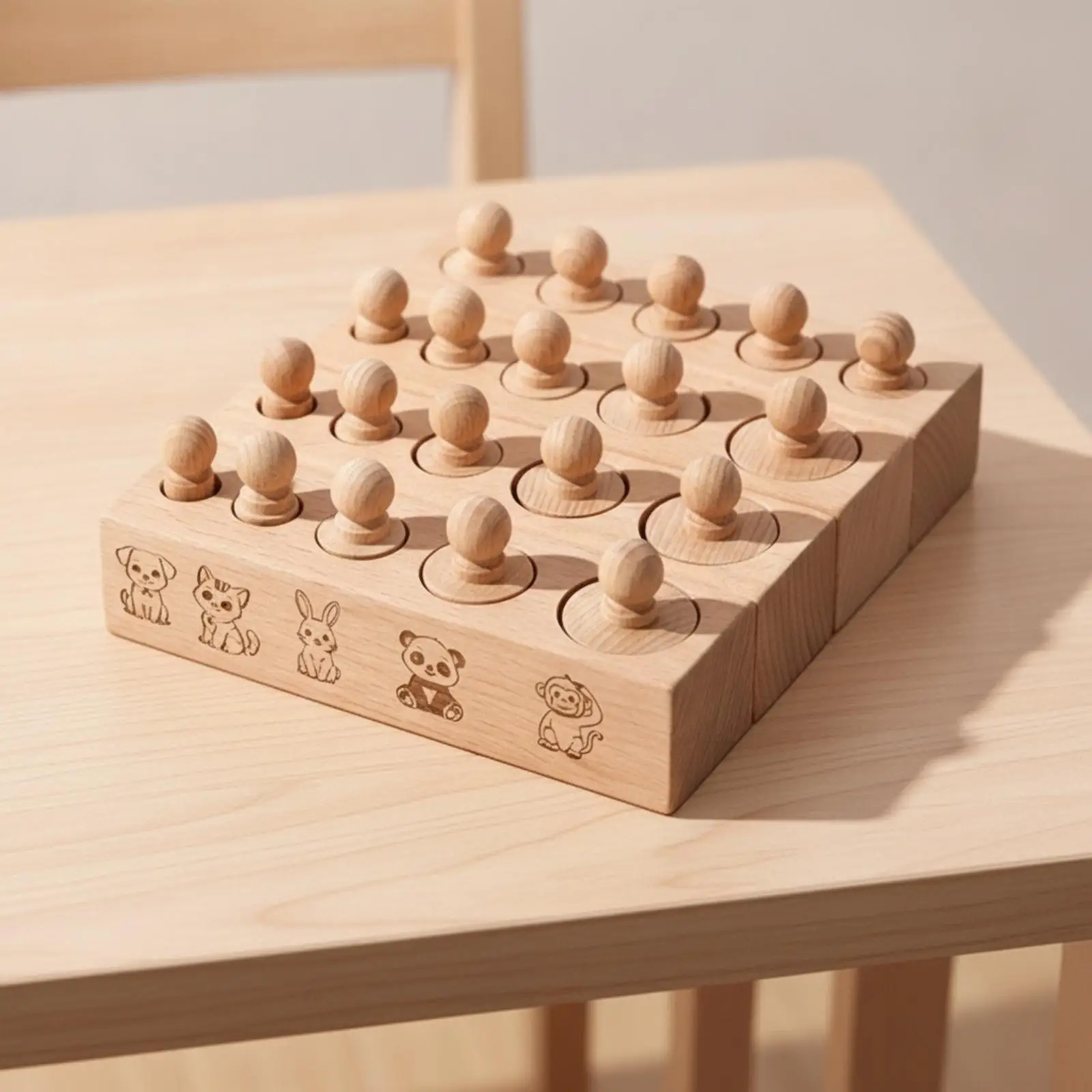 Wooden Sensory Matching Toy Screenunrestricted Child-Led Sorting Toy Open-Ended