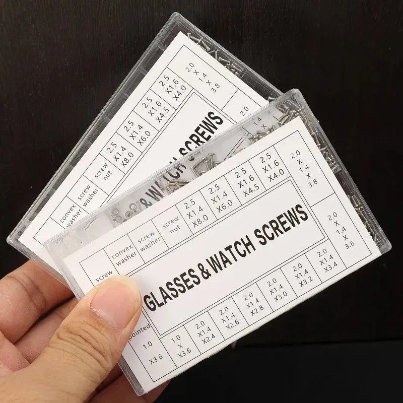 1000 قطعة طقم مسامير إصلاح النظارات مسامير صغيرة من الفولاذ المقاوم للصدأ مع مجموعة مفك براغي للنظارات ساعة هاتف الكمبيوتر أجزاء تثبيت صغيرة #4