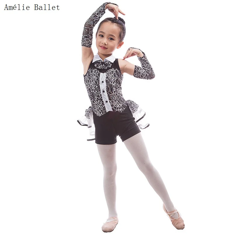 

17006 Black Sequin Lace Top Bodice Girls Jazz/Tap/Hip Hop Dance Wear Stage Performance Dance Costume Dance Dress