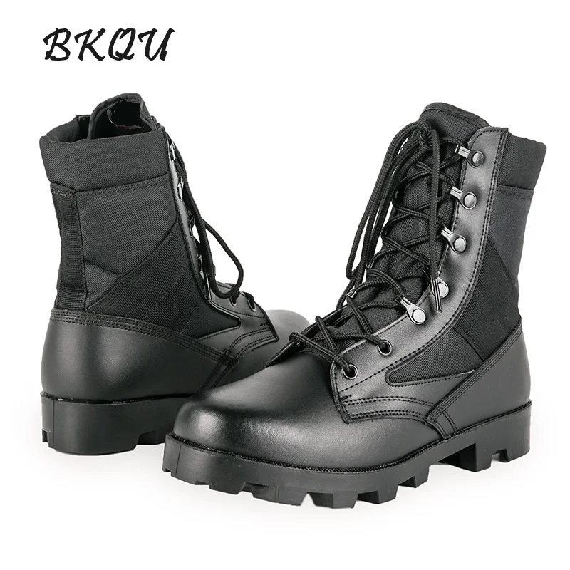 BKQU Combat Desert Boots High Top Outdoor Training Breathable Classic Male 2024 New Autumn Wear and Light