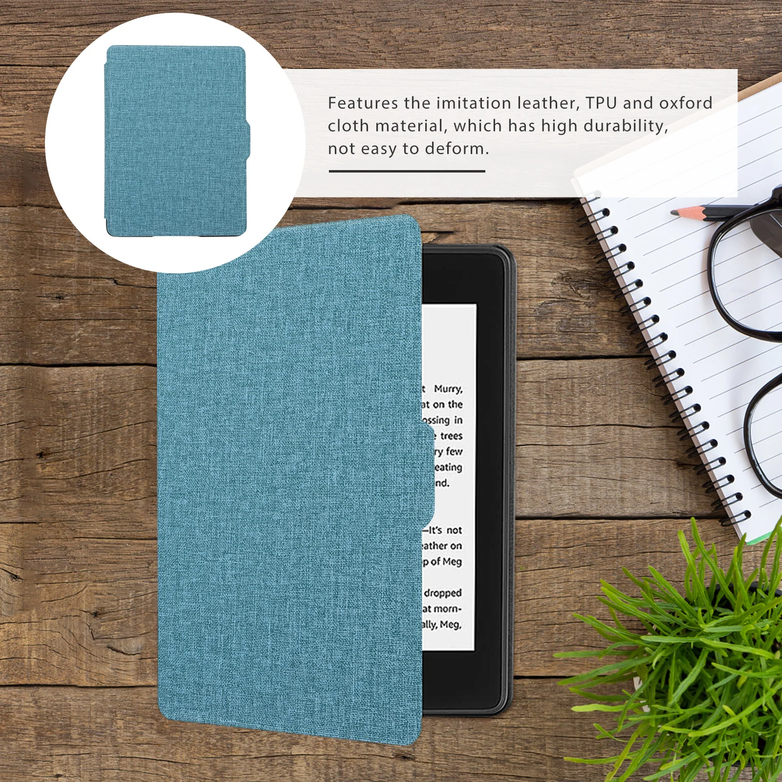 

Ebook Reader Shell Compatible 8th Durable Imitation Tpu Oxford Cloth Auto Wake Protective Cover Sleep Function