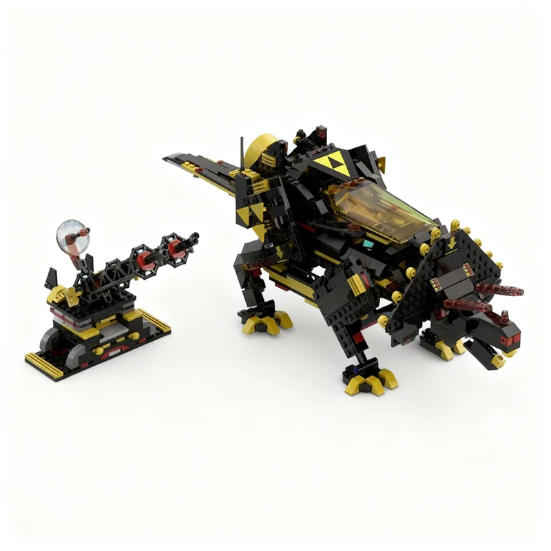 

1008pcs MOC Blacktron Triceratops Space I Model Building Blocks Construction Toy Christmas Gifts DIY Creative Idea Education