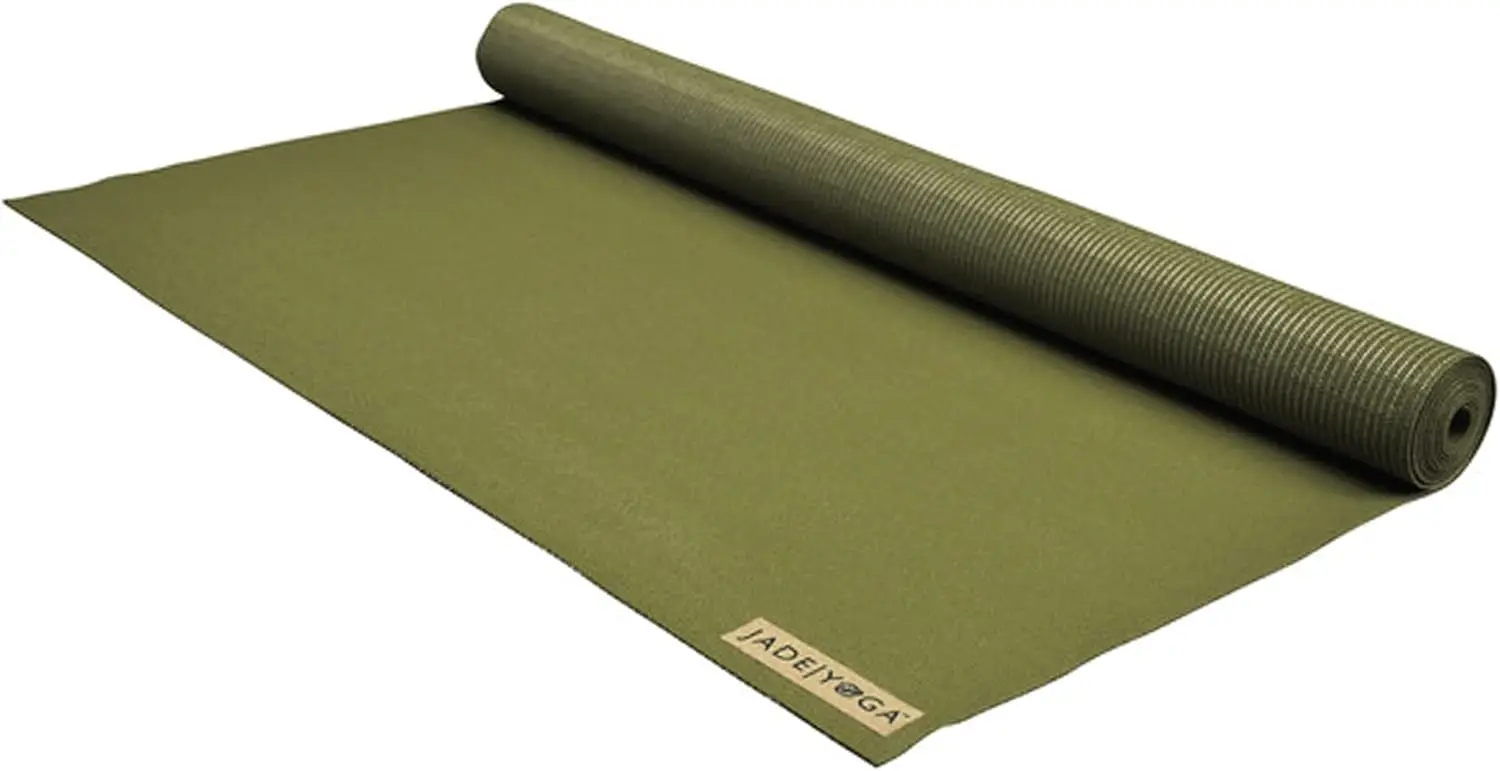 

Green Rubber Yoga Mat for Yoga, Home Workout, Gym - Lightweight, Portable & Non-Slip