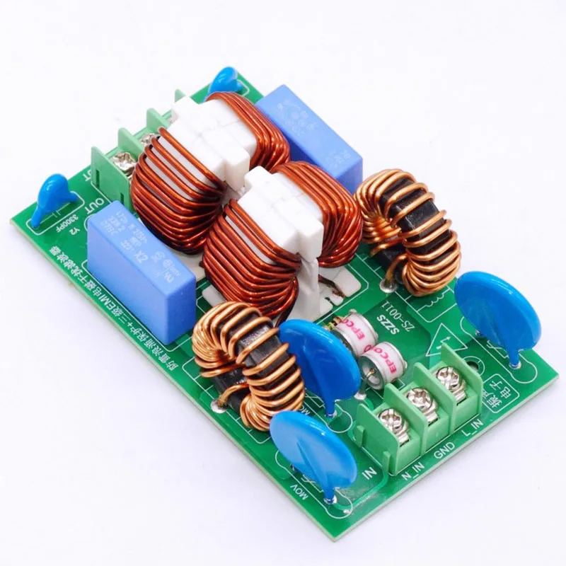 External lightning surge protection 110/220V AC EMI filter 15/20A anti-interference power Filtering Board Purifier noise