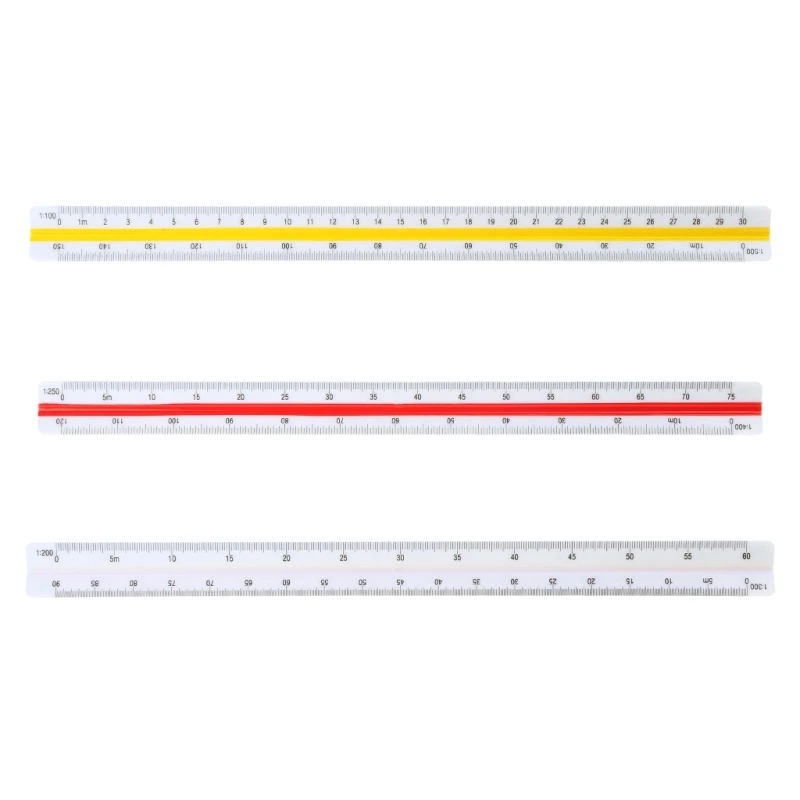 

Q2Q4 Triangular Ruler 1:100, 1:200, 1:250, 1:300, 1 Architectural Ruler