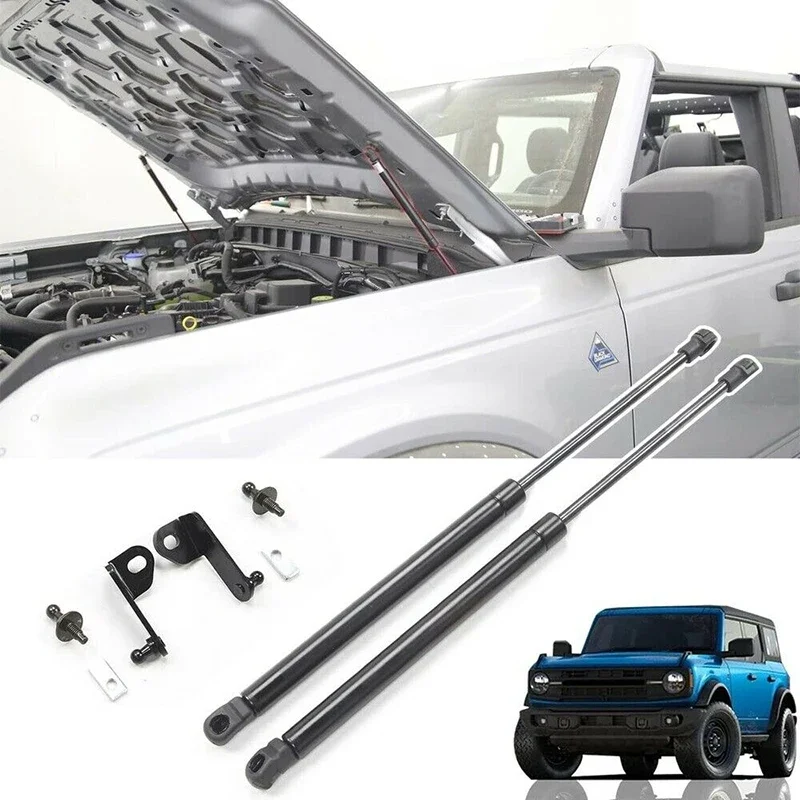 2 piece/set Front Hood Gas Shocks Hood Strut Lift Supports Spring Dampers Fit For Ford Bronco 2021 2022 Car Accessories