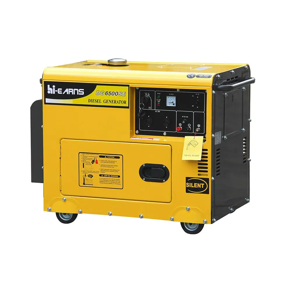 Hiearns High quality 220V single phase 5KW with small die·sel silent generator price