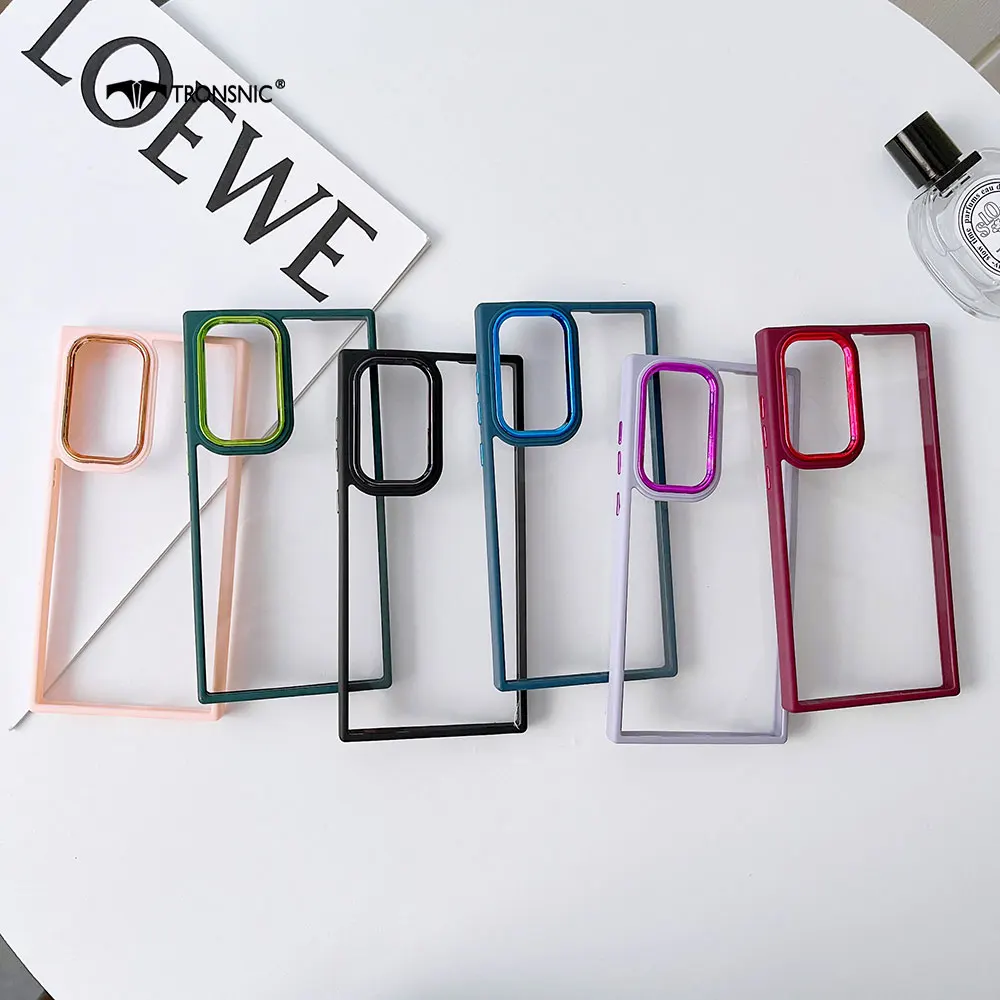 아크릴 도금 휴대폰 케이스, 삼성 갤럭시 S23 S22 S21 울트라 플러스, A53 A73 A33 A32 A12, 4G 5G 용, 부드러운 럭셔리 다채로운 3D 커버