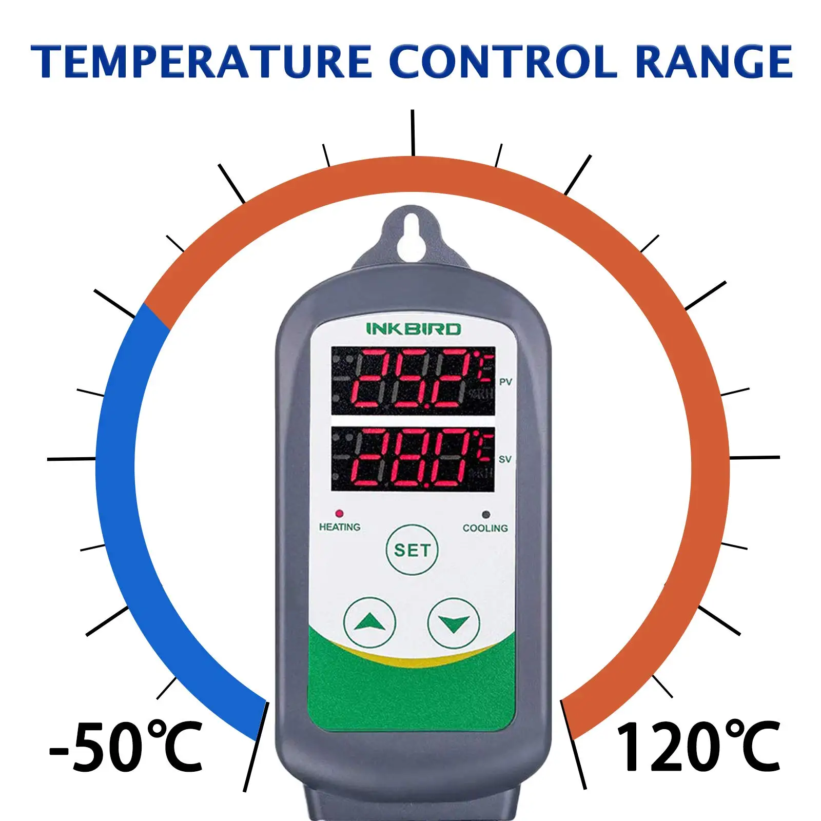 INKBIRD ITC-308 Themostat Controller Dual Outlet riscaldamento raffreddamento regolatore di temperatura digitale con sensore di temperatura NTC