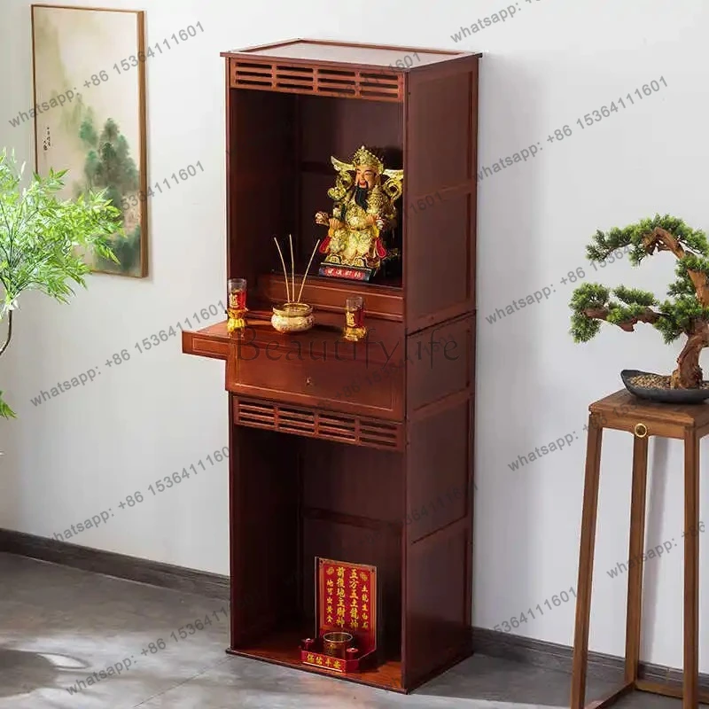 God of Wealth Cabinet Guan Gong Fragrant Case Platform Guanyin Bodhisattva Household Offering Cabinet