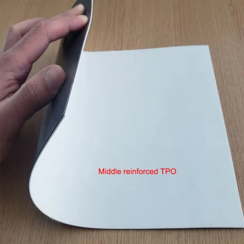 Flat Roof Waterproof 3x30m Roll Middle Reinforced TPO Roofing Membrane-10x10cm Sample Link