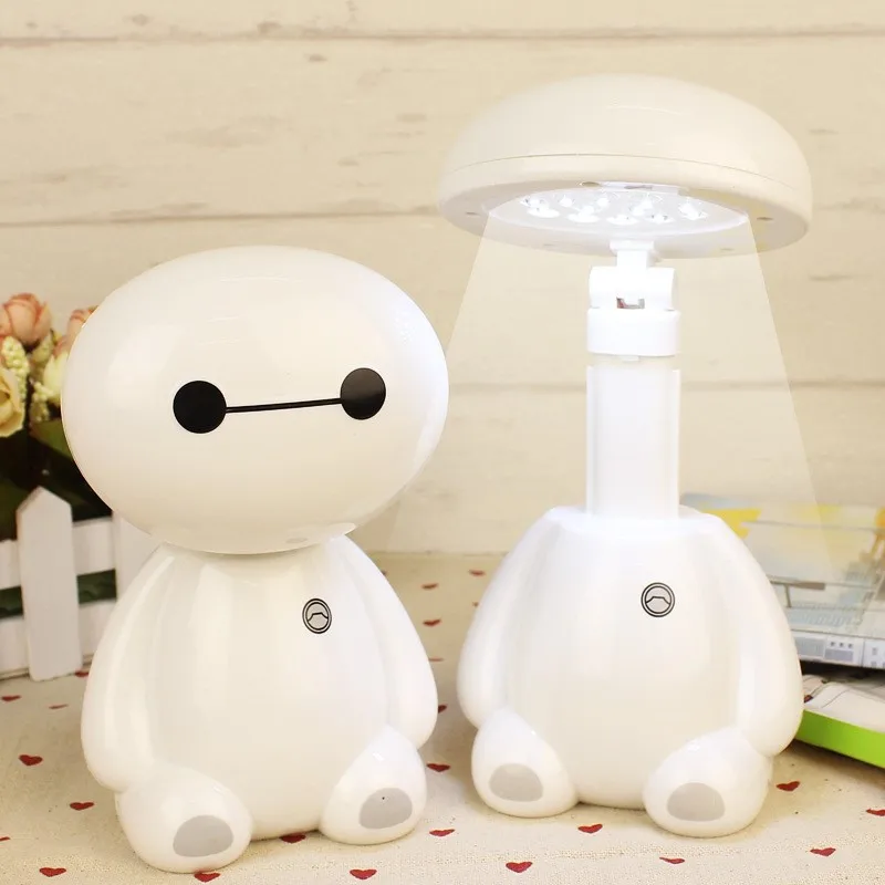 Desk Light Cartoon Desk Lamp Gift for Kindergarten LED Children Table Lamp LED Eye Protection Folding Rechargeable Big White USB