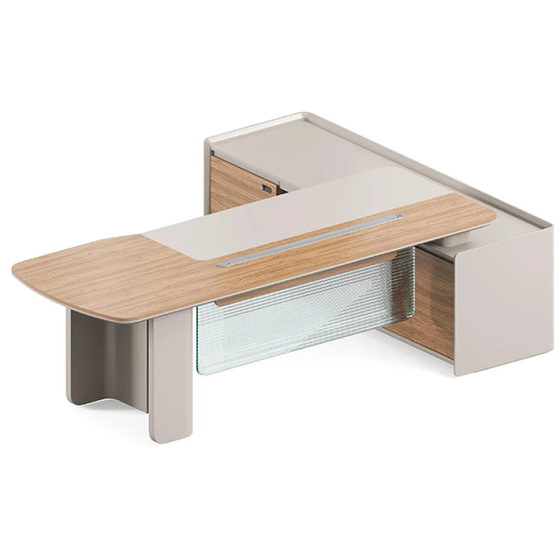 custom.Modern Luxury Color Premium Large Wooden Ceo Executive Office Desks With Side Cabinet Tables