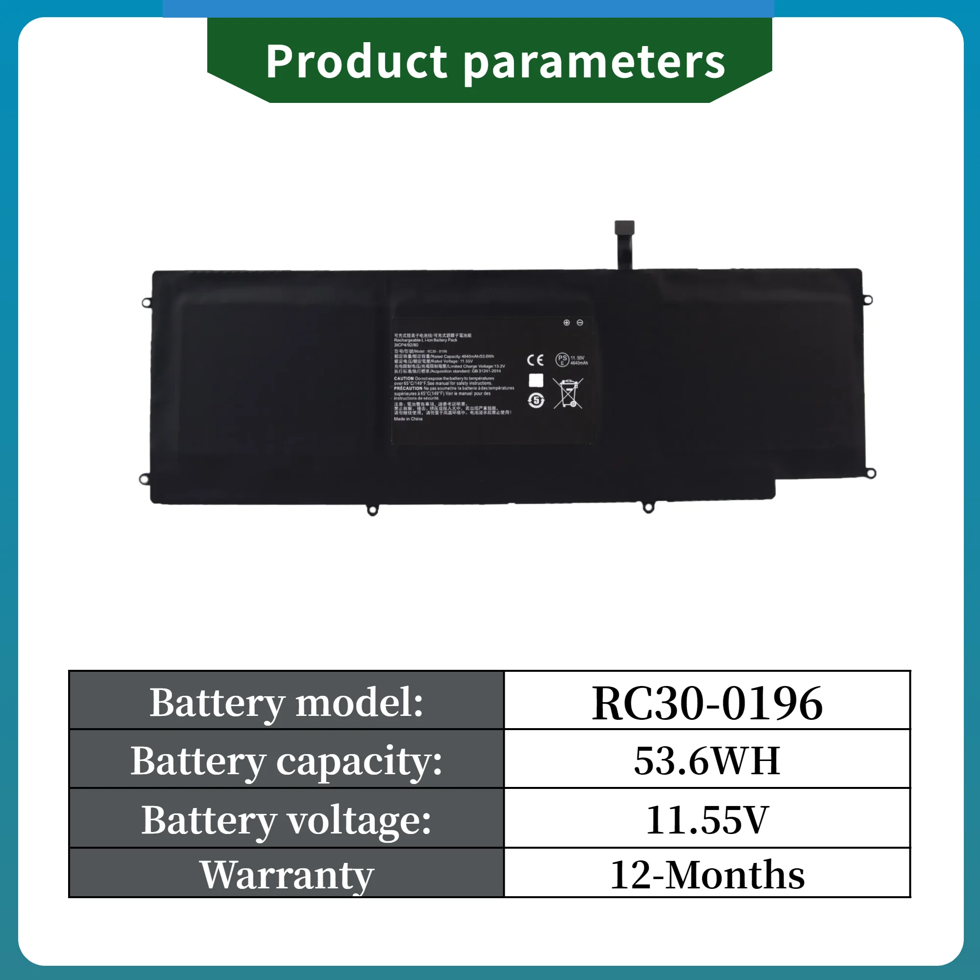 Factory Direct! RC30-0196 RZ09-0196 Laptop Battery for Razer Blade Stealth 2016/2017 V2 13 i7-7500U HAZEL RZ09-0196 RZ09-0168