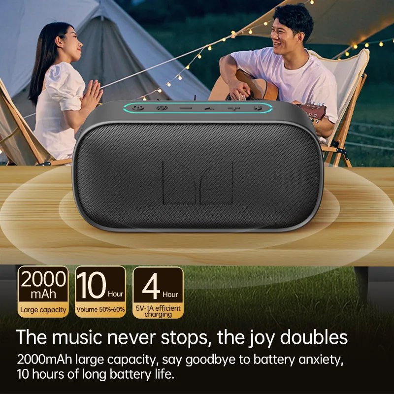 مكبر صوت مونستر D133 محمول عالي الدقة مكبر صوت ستيريو محيطي لاسلكي مشغل صوت مكبر صوت ميكروفون مدمج