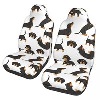 Cute Dachshund Dogs 2 Front Car Seat Covers For Cars Auto SUV Universal Protector Accessories