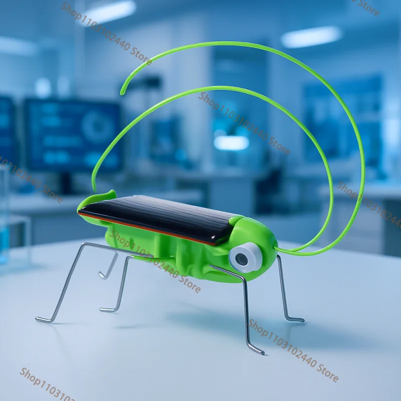

Solar Grasshopper Robot Toy, Educational Solar-Powered Moving Insect Gift for Kids, Funny Science Puzzle No Batteries Needed