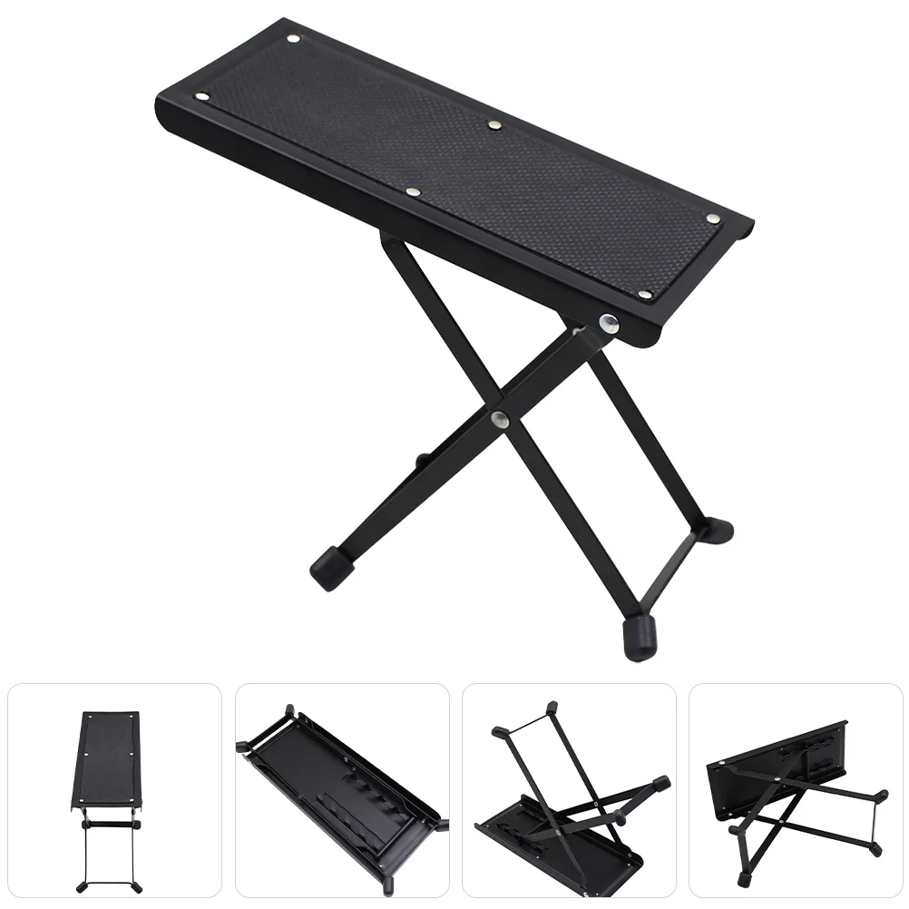

Guitar Foot Stool Foldable Heavy Duty Guitar Accessories Sturdy Comfortable Sessions Easy Storage Elevate Posture