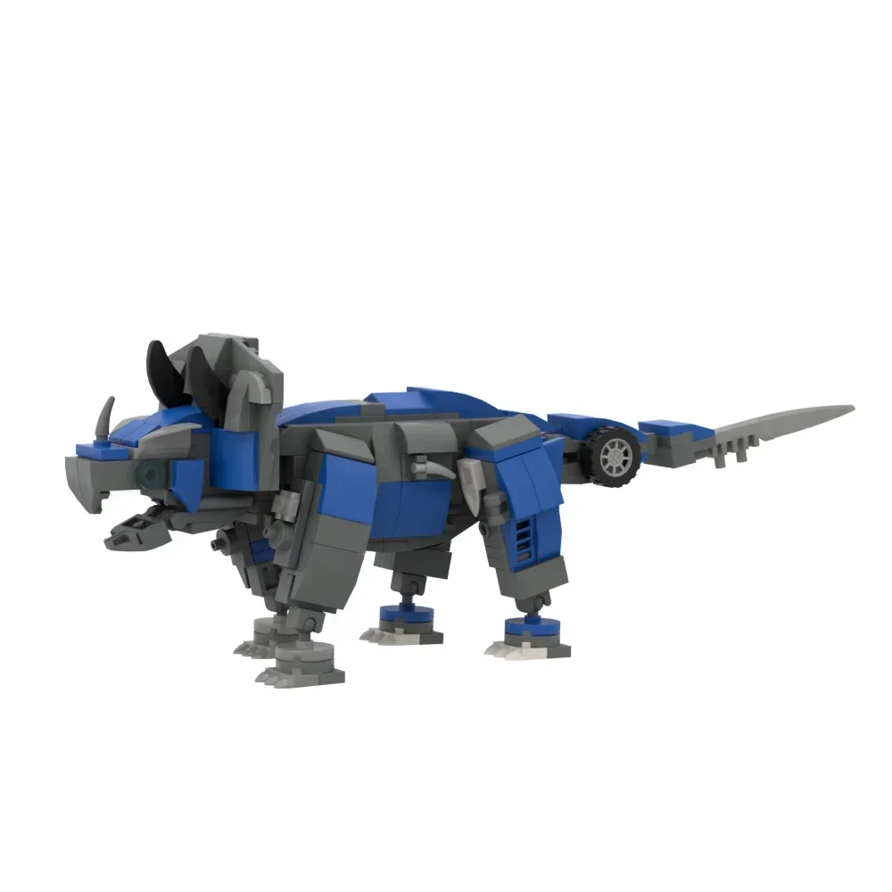 Dinossauro mundo forma-mudança mech blocos de construção MOC-25926 explorador veículo robô montagem modelo quebra-cabeça crianças brinquedo presente aniversário