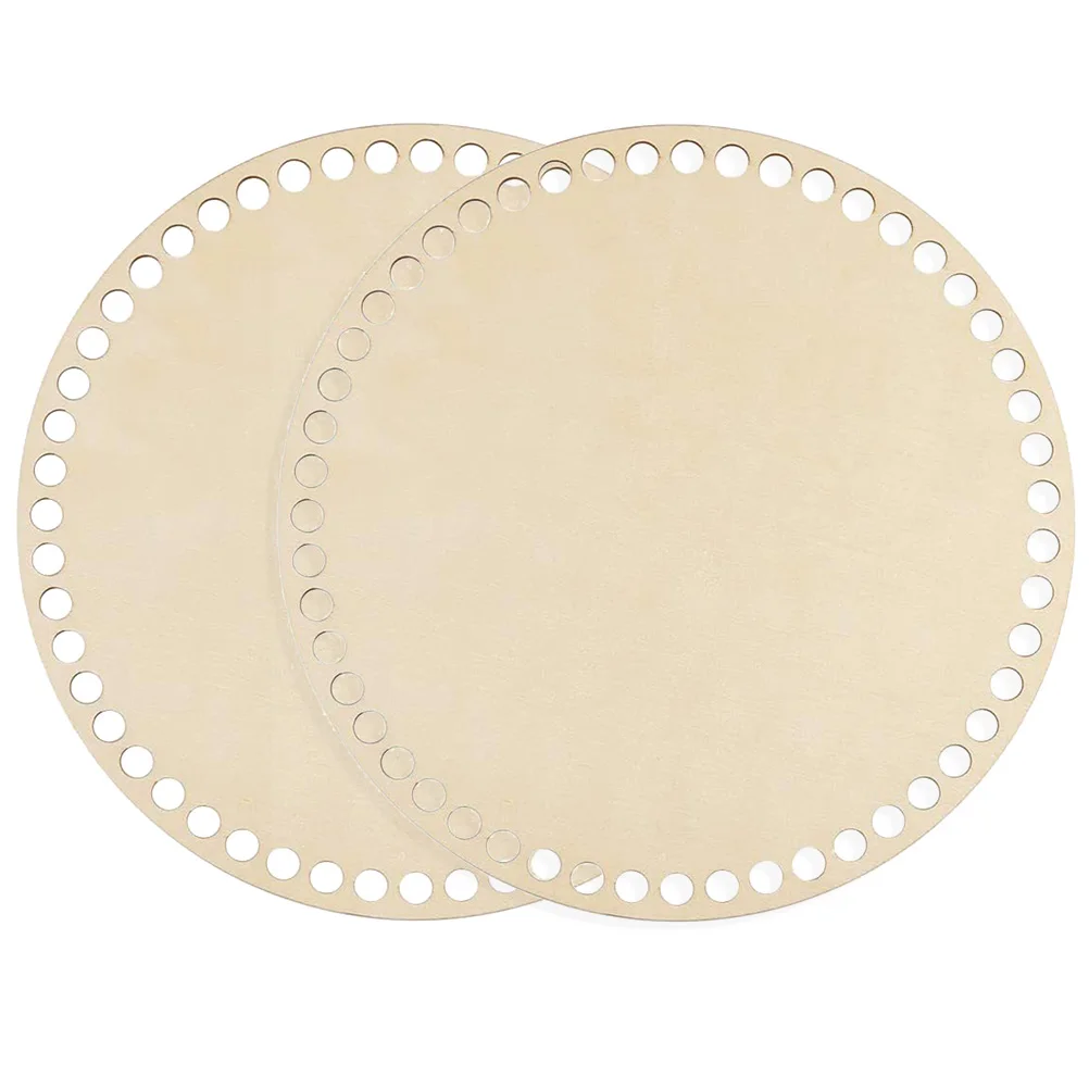 

2pcs Wooden Bottom Base for DIY Crochet Basket Weaving Supplies Sturdy Circle Blank Knitting Bag Diy Supply Craft Tools