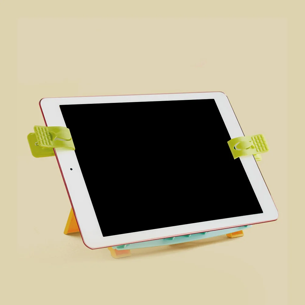 Suporte de livro dobrável suporte de leitura de plástico ajustável para estudantes suporte de mesa portátil escola em casa