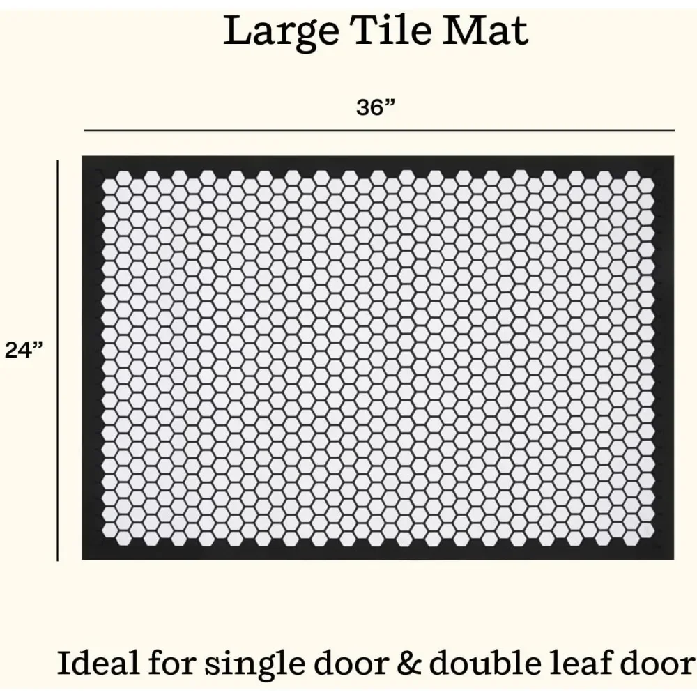 Large all-weather anti slip rubber door pad 36 