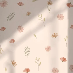 Boho Style Flowers Leaves Watercolor Wall Sticker Nursery Vinyl Wall Art Decals for Living Room Bedroom Kids Room Home Decor