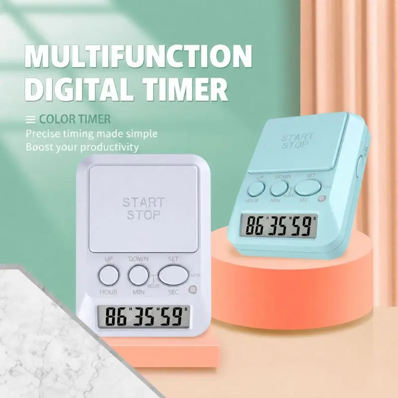 Visual Digital Countdown Timer Multifunctional Kitchen Cooking Reminder Timer Portable Visible Timing Device For Student