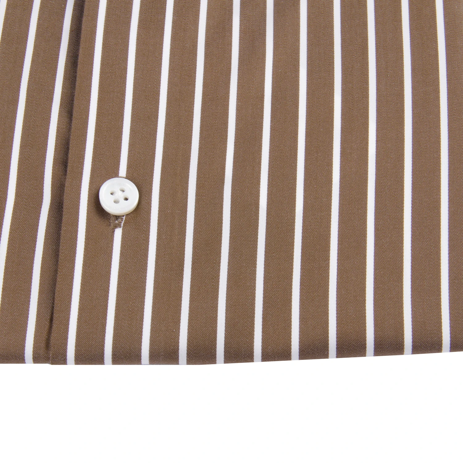 Luxury Man Shirt Dark Brown Chalk Stripe Dress Shirts For Men Shirt Tailor Made Shirts Coffee Striped Cotton Business Shirt