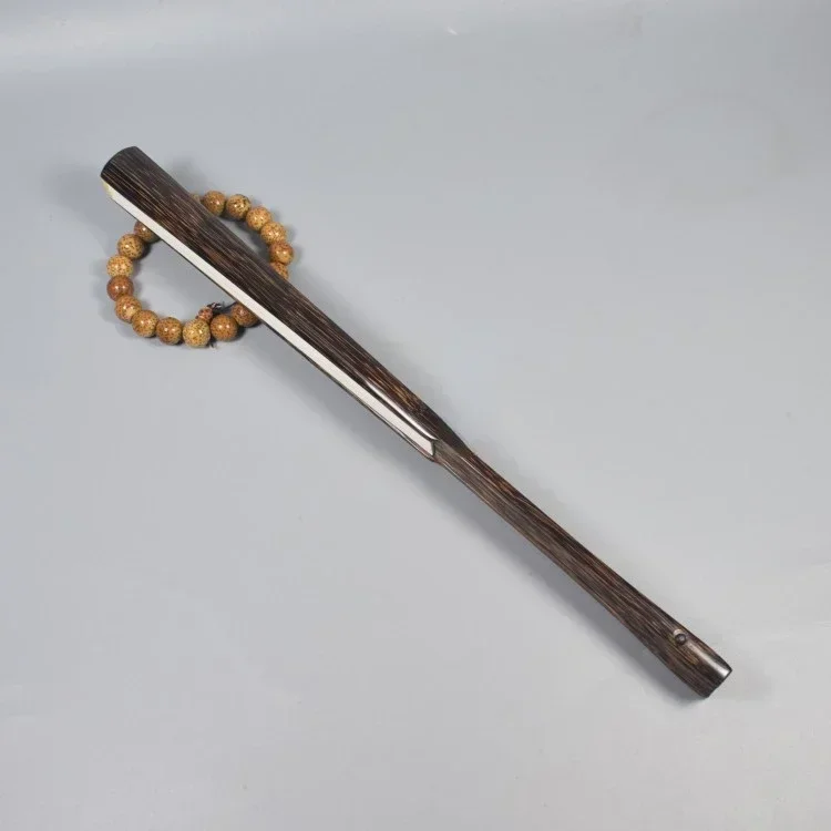 Hot Selling 95 Inch Old Material Pure Handmade All Brown Bamboo Antique Square Head Antique Folding Fan