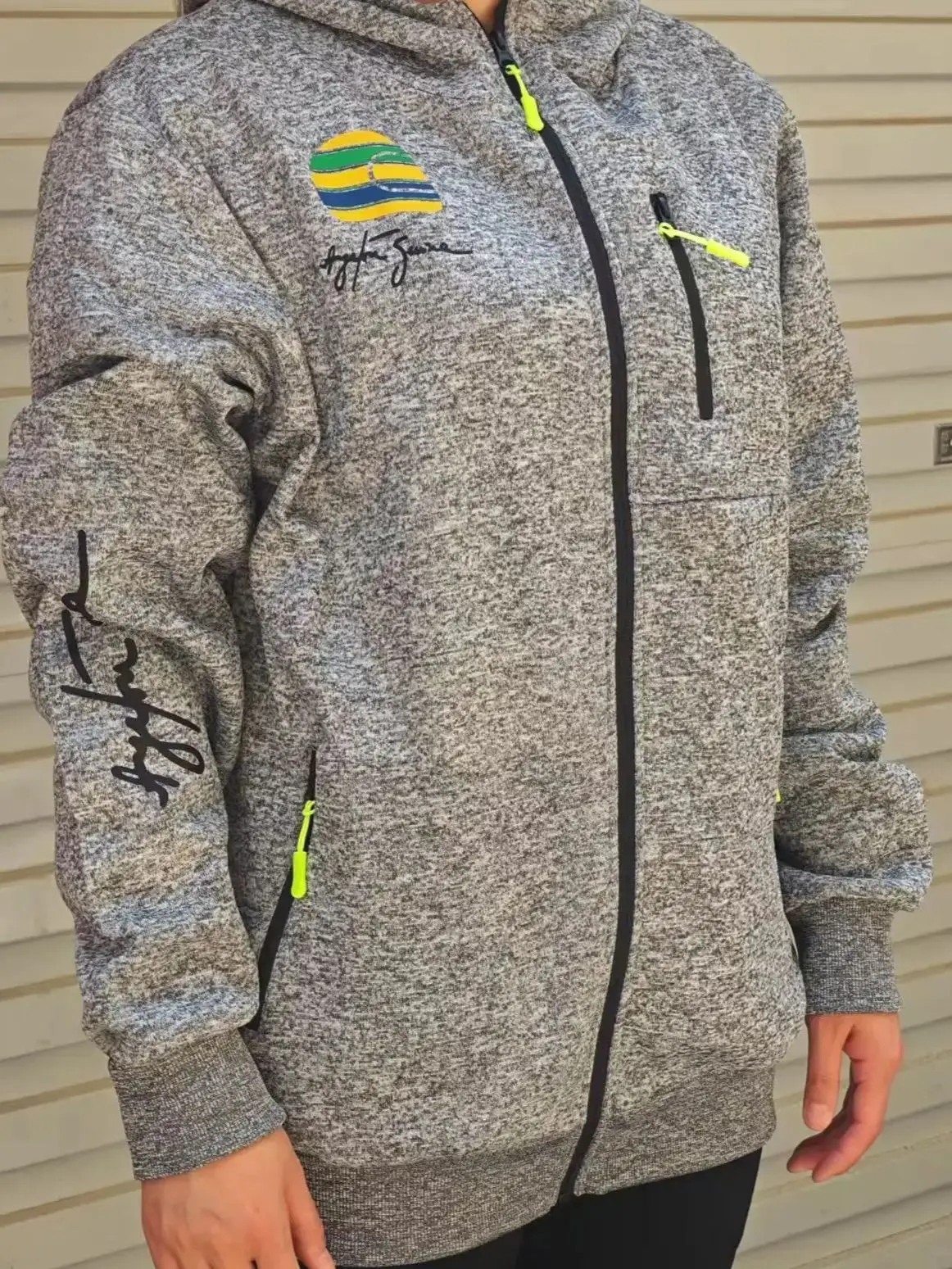 Ayrton Senna Brazilian Men's Sweater Cardigan Hooded Sweatshirts Jacquard Hoodie Fleece Men Hoody Man Sweatshirt