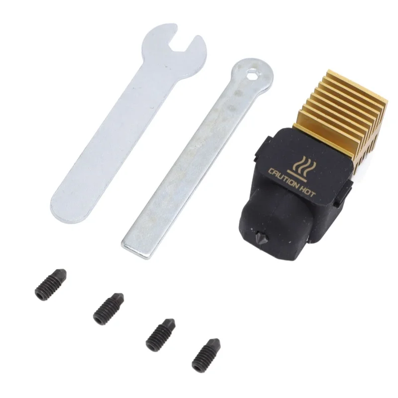 Hotend Print Head Kit Hardened Steel Nozzles Brass Heatsink Silicone Cover Sock Wrench For Bambu Lab A1 A1 Mini 3D Printer