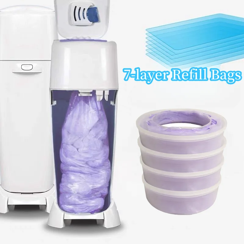 Diaper Pail Refill Bags for Genie, Diaper Pail Refills for Angelcare, Bady Diaper Refill Bags for Minchkin, Unscented