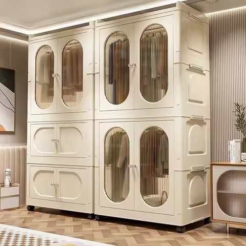 Children's Wardrobe Baby Storage Cabinet Furniture Children Wardrobe For Baby Clothes Guarda Roupa Infantil Free Installation