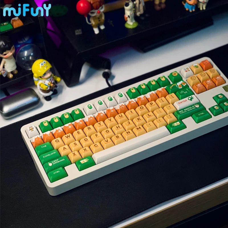 Imagem -05 - Mifuny-verão Beer Key Caps Original Custom Keycap Retro Pbt Seco Subbed Kca Perfil Ergonômico Keycaps para Teclado Mecânico