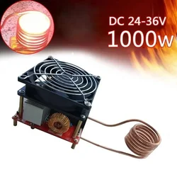 1000w ZVS Induction Heating Plate Board Kit Heater Cooker Coil Tube Diy 100*100*85mm Black Tool  Accessories