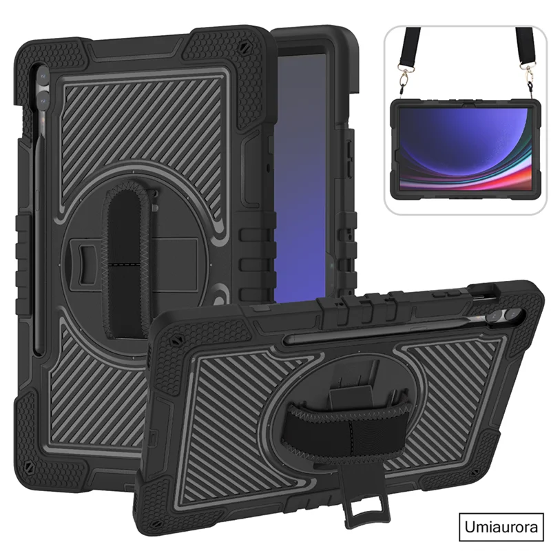 Heavy Duty Armor Shockproof Tablet Case For Huawei MatePad SE 10.4 inch 2022 AGS5/W09 AGS5-L09 Rotating Hand Strap Stand Cover