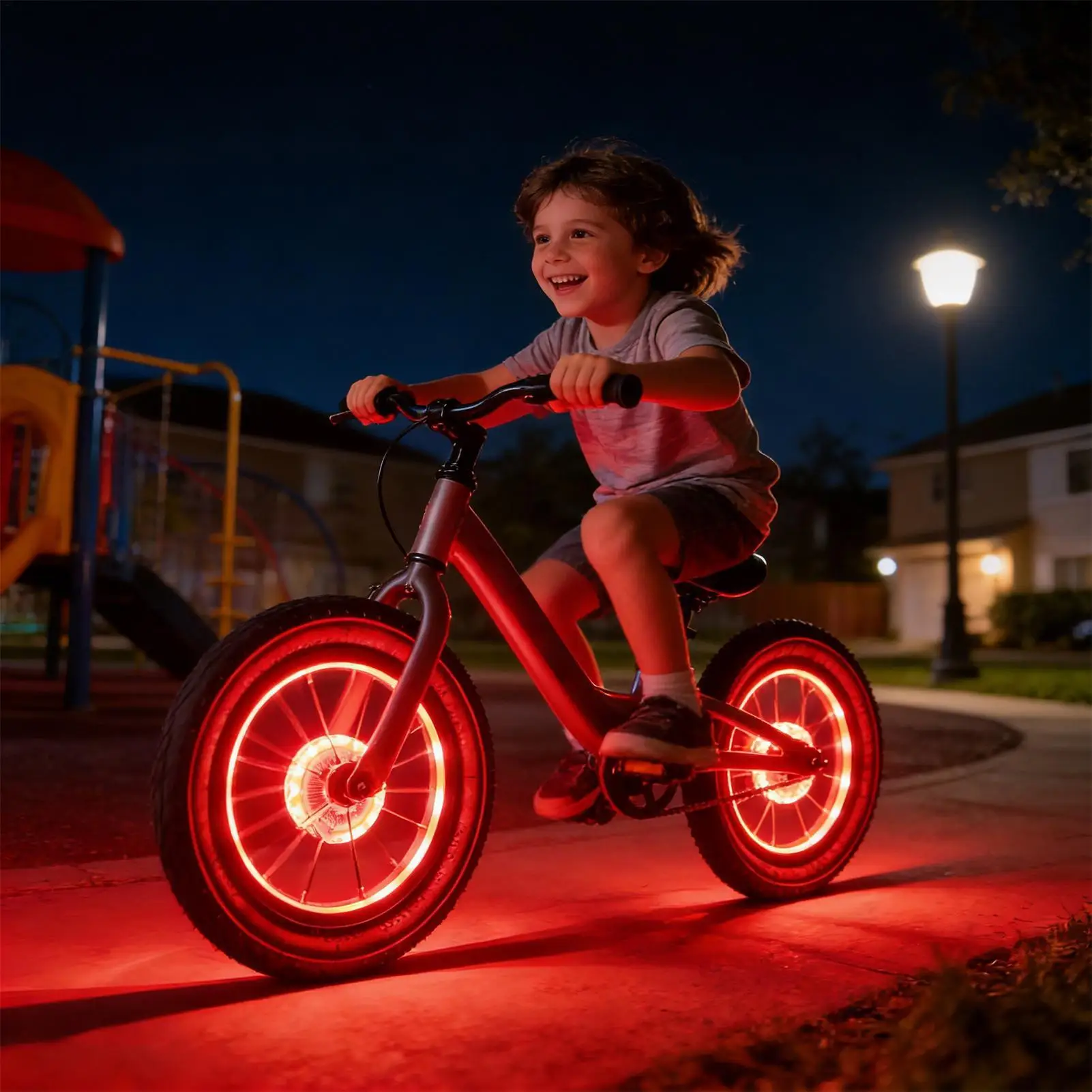 Spoke Lights For Bike Wheels 2 Pieces LED Rechargeable Lamp 7-Color Changing Waterproof Bike LED Wheel Lights 18 Patterns For