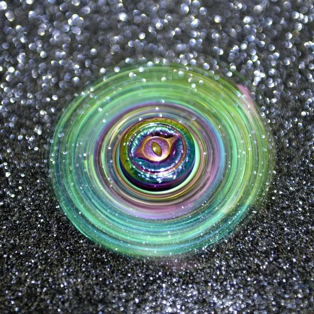 Spinner Tangan Sayap Naga Kebisingan Rendah Kecepatan Tinggi Logam Pelangi Jari Spinner Anti Tekanan Anti-kecemasan Ujung Jari Gyro