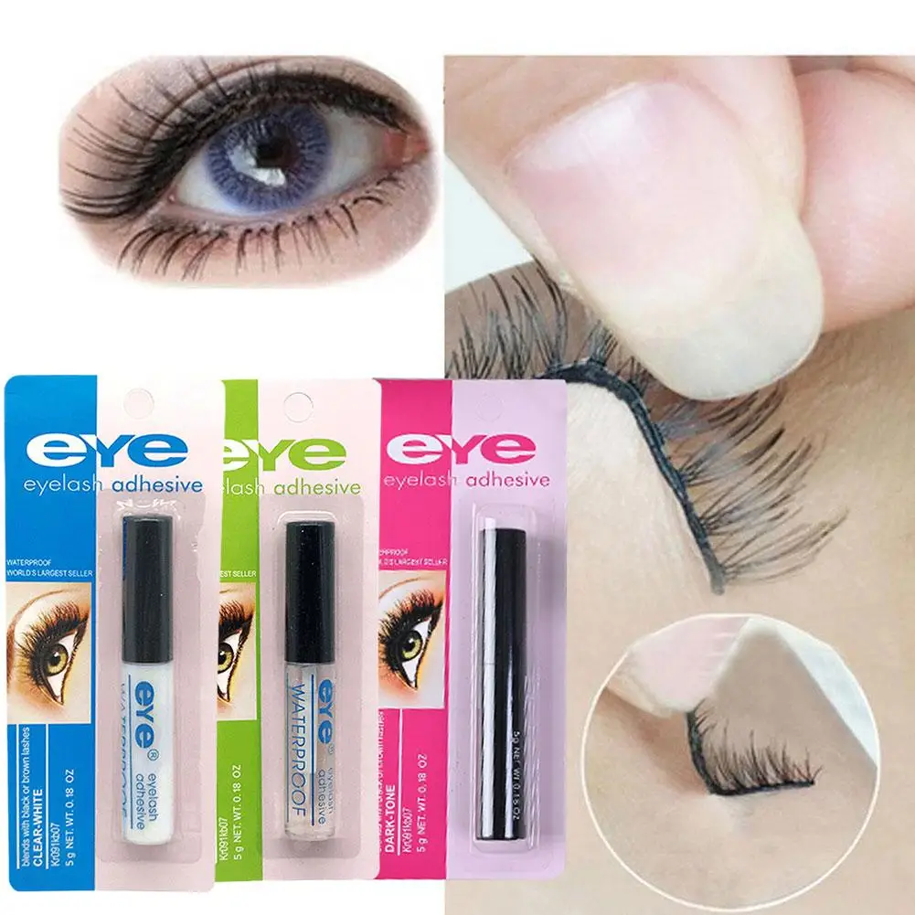 Waterdichte Sterke Zelfklevende Wimperlijm Snel Droog Geen Wimpers Helder Irriterend Verlengstuk Make-Up Zwarte Wimpers Valse Kleur N5c6