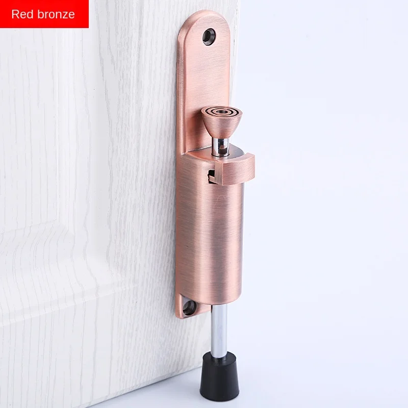 Spring Loaded Telescopic Door Stopper Adjustable Position Zinc Alloy Heavy Duty Door Locks Holder Stop Wall Protector HomeTools